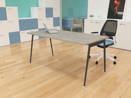 Bureau individuel contemporain pieds trapèzes