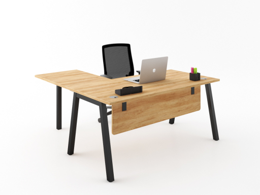 Pack bureau d'angle HERITAGE + siège ergonomique, pas cher