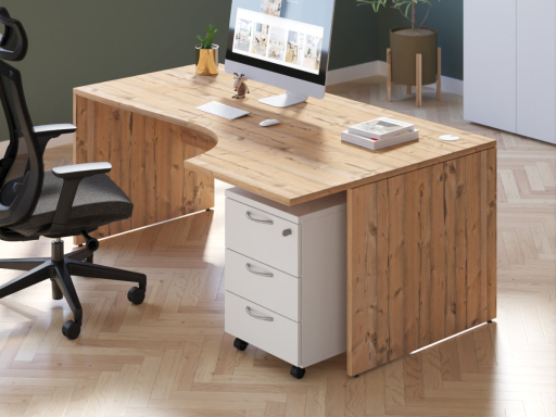 Bureau compact en angle PILOTE, fabrication française