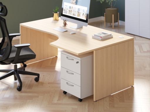 Bureau compact en angle PILOTE, fabrication française