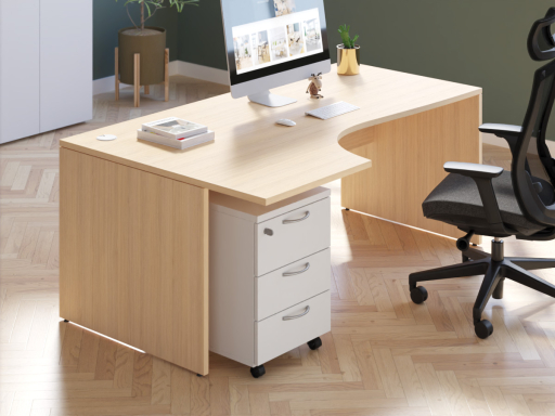 Bureau compact en angle PILOTE, fabrication française