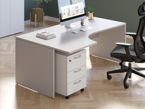 Bureau compact en angle PILOTE, fabrication française