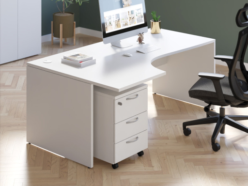 Bureau compact en angle PILOTE, fabrication française