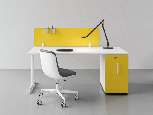 Bureau individuel sur caisson porteur pas cher, fabrication italienne