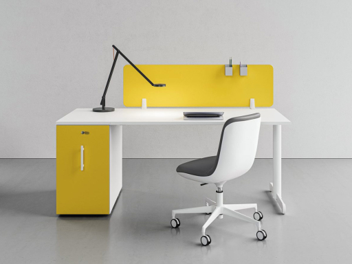 Bureau individuel sur caisson porteur pas cher, fabrication italienne