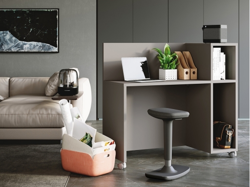 Bureau de télétravail compact et mobile pas cher