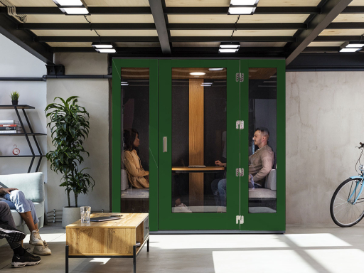 Cabine acoustique avec banquettes design pour 2 personnes , fabrication européenne