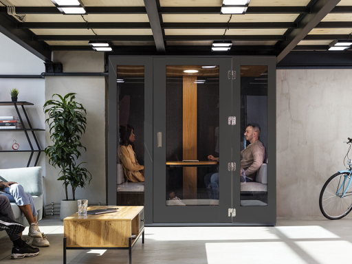 Cabine acoustique avec banquettes design pour 2 personnes , fabrication européenne