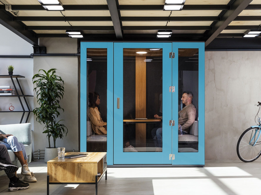 Cabine acoustique avec banquettes design pour 2 personnes , fabrication européenne