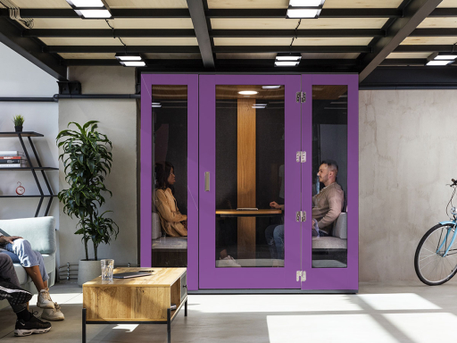 Cabine acoustique avec banquettes design pour 2 personnes , fabrication européenne