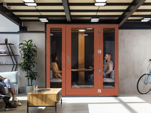 Cabine acoustique avec banquettes design pour 2 personnes , fabrication européenne