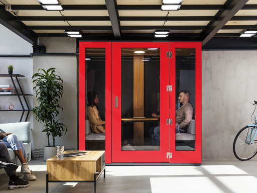 Cabine acoustique avec banquettes design pour 2 personnes , fabrication européenne