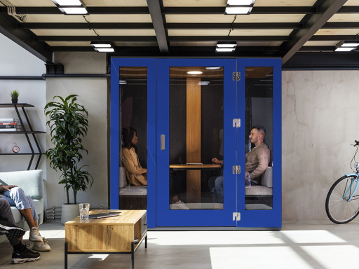 Cabine acoustique avec banquettes design pour 2 personnes , fabrication européenne