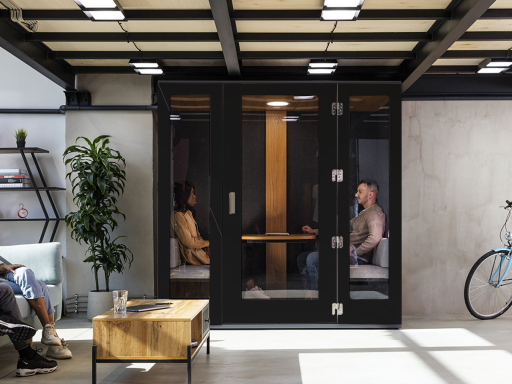 Cabine acoustique avec banquettes design pour 2 personnes , fabrication européenne