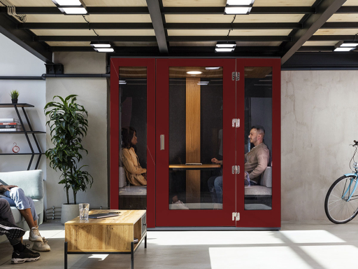 Cabine acoustique avec banquettes design pour 2 personnes , fabrication européenne