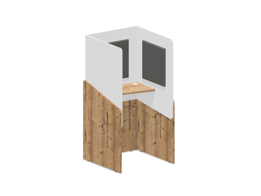 Cabine de confidentialité en bois NOÉ, fabriqué en France