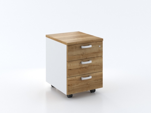 Caisson mobile 3 tiroirs bicolore