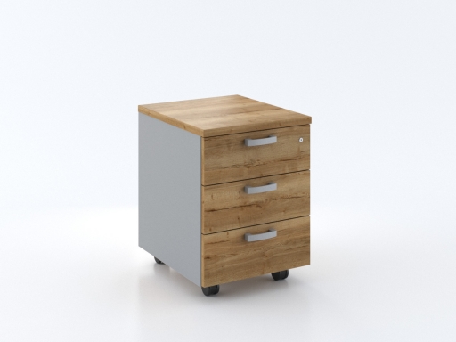 Caisson mobile 3 tiroirs bicolore
