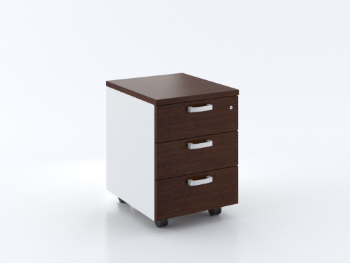 Caisson mobile 3 tiroirs bicolore