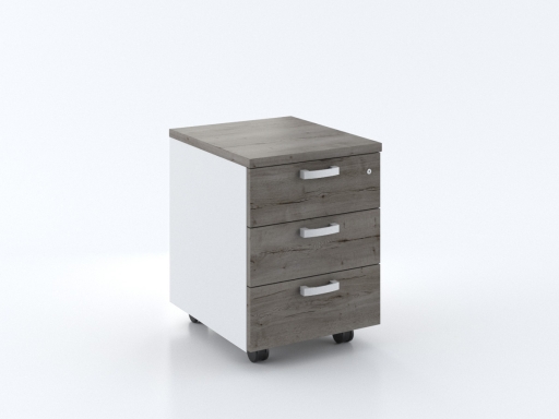 Caisson mobile 3 tiroirs bicolore