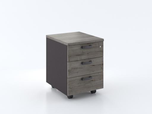 Caisson mobile 3 tiroirs bicolore