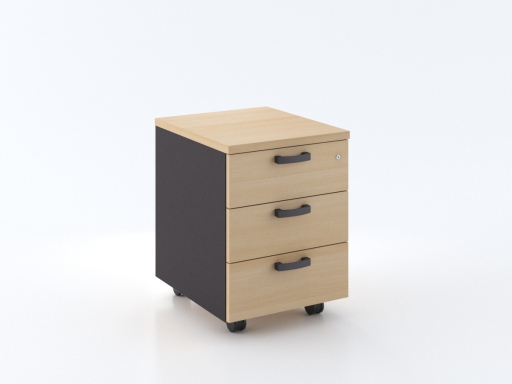 Caisson mobile 3 tiroirs bicolore