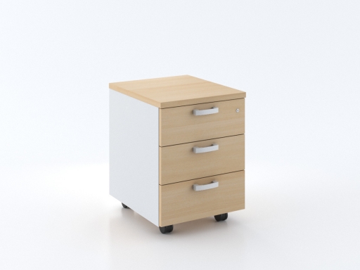 Caisson mobile 3 tiroirs bicolore