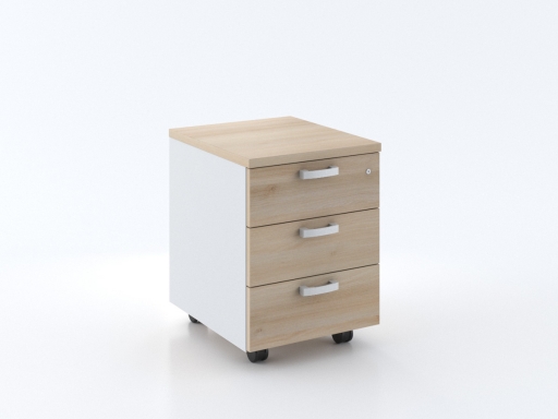 Caisson mobile 3 tiroirs bicolore