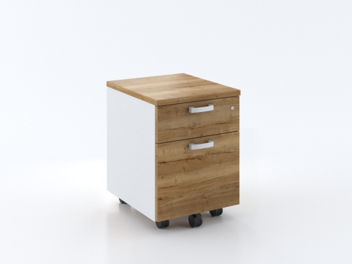 Caisson mobile 2 tiroirs bicolore