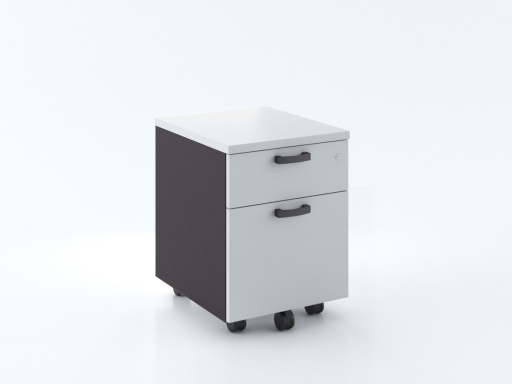 Caisson mobile 2 tiroirs bicolore