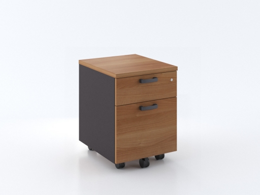 Caisson mobile 2 tiroirs bicolore