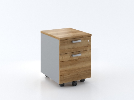 Caisson mobile 2 tiroirs bicolore
