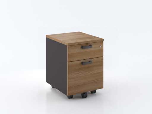 Caisson mobile 2 tiroirs bicolore