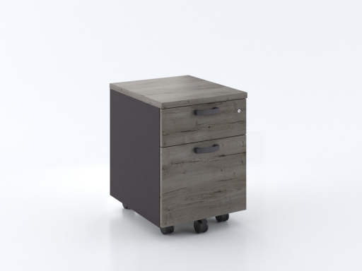 Caisson mobile 2 tiroirs bicolore