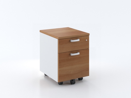 Caisson mobile 2 tiroirs bicolore