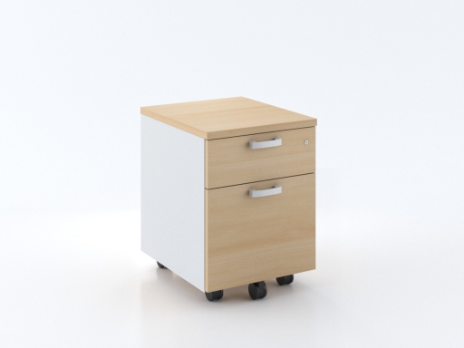 Caisson mobile 2 tiroirs bicolore