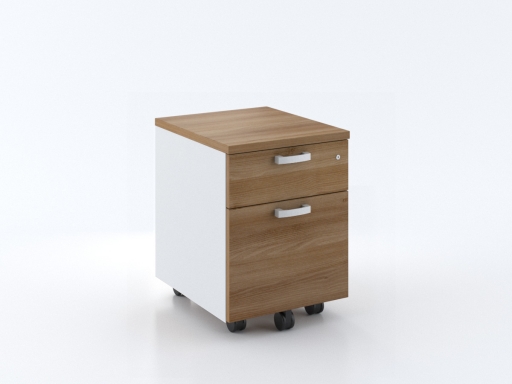Caisson mobile 2 tiroirs bicolore
