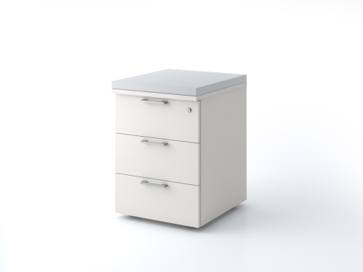 Caisson mobile 3 tiroirs uni avec coussin, pas cher
