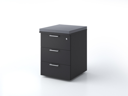 Caisson mobile 3 tiroirs uni avec coussin, pas cher
