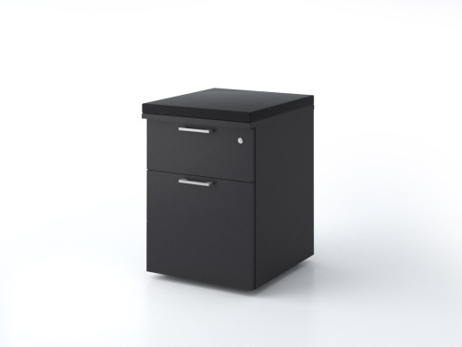 Caisson mobile 2 tiroirs uni avec coussin pas cher