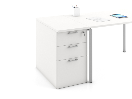 Caisson hauteur bureau OFFLINE 3 tiroirs uni pas cher