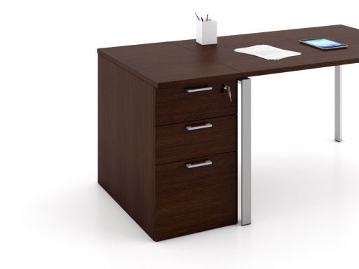 Caisson hauteur bureau OFFLINE 3 tiroirs uni pas cher
