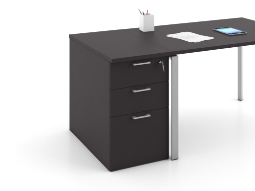 Caisson hauteur bureau OFFLINE 3 tiroirs uni pas cher