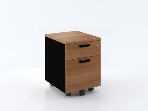 Caisson mobile 2 tiroirs bicolore