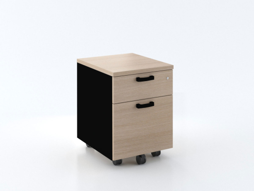 Caisson mobile 2 tiroirs bicolore