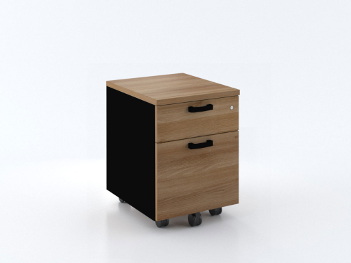 Caisson mobile 2 tiroirs bicolore