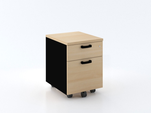 Caisson mobile 2 tiroirs bicolore