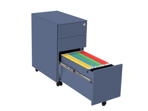 Caisson mobile métallique 2+1 DS Slim, Made in France