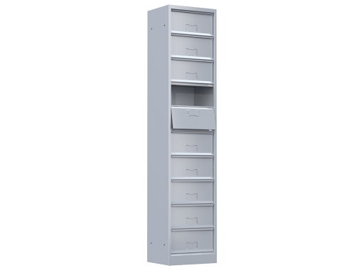 Meuble à clapets avec ou sans serrure de 5 ou 10 cases, fabricant français