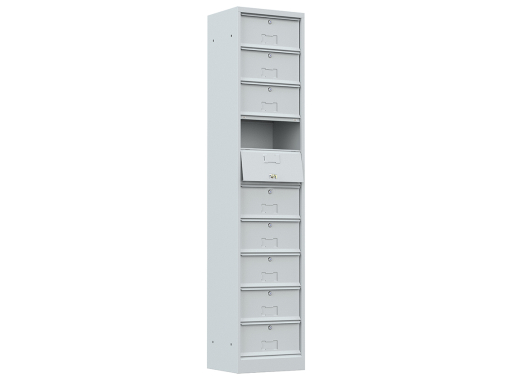 Meuble à clapets avec ou sans serrure de 5 ou 10 cases, fabricant français